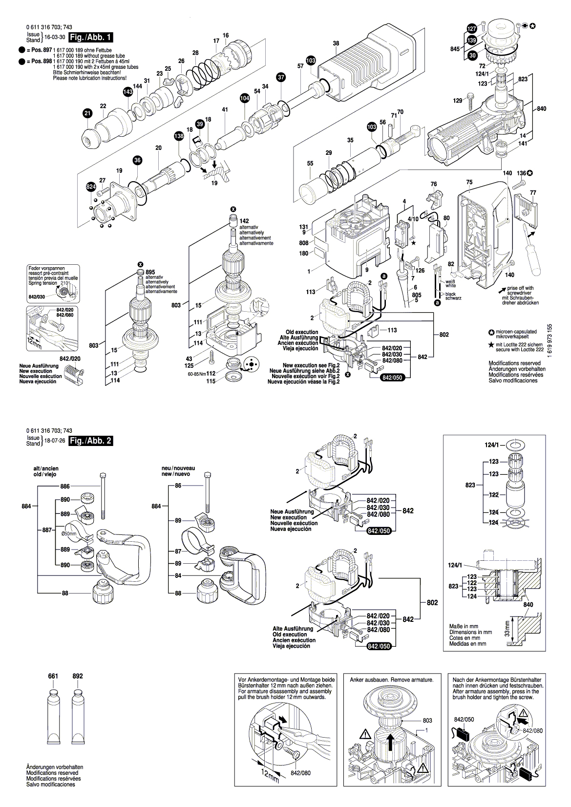 Схема на Отбойный молоток Bosch GSH 11 E (0 611 316 708)