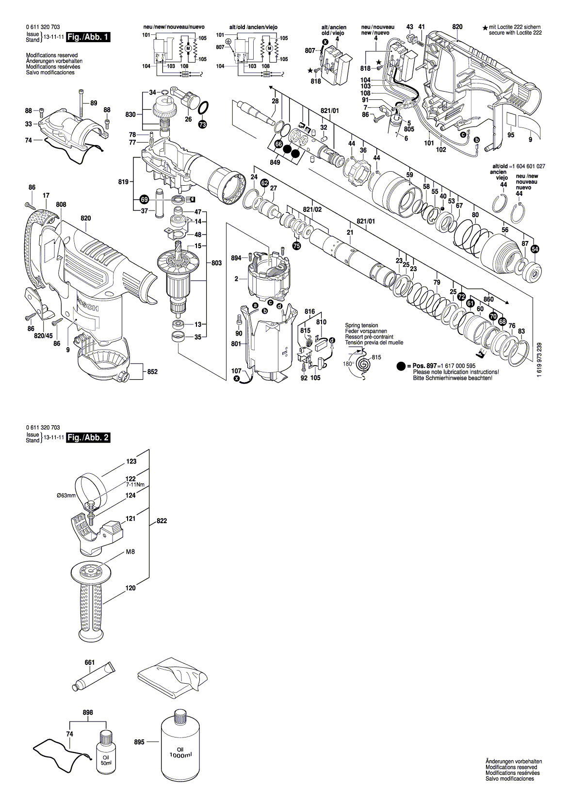 Схема на Отбойный молоток Bosch GSH 3 E (0 611 320 737)