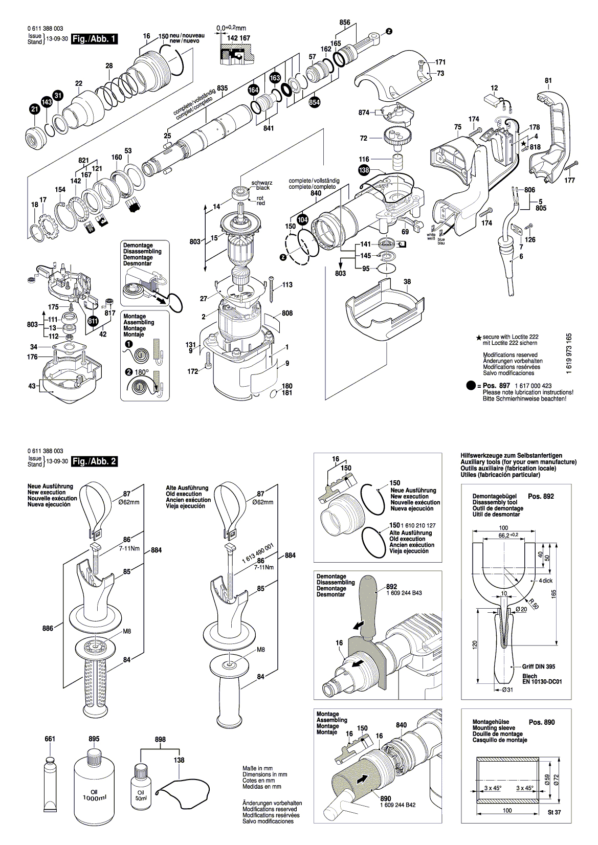 Схема на Отбойный молоток Bosch GSH 388 (0 611 388 003)