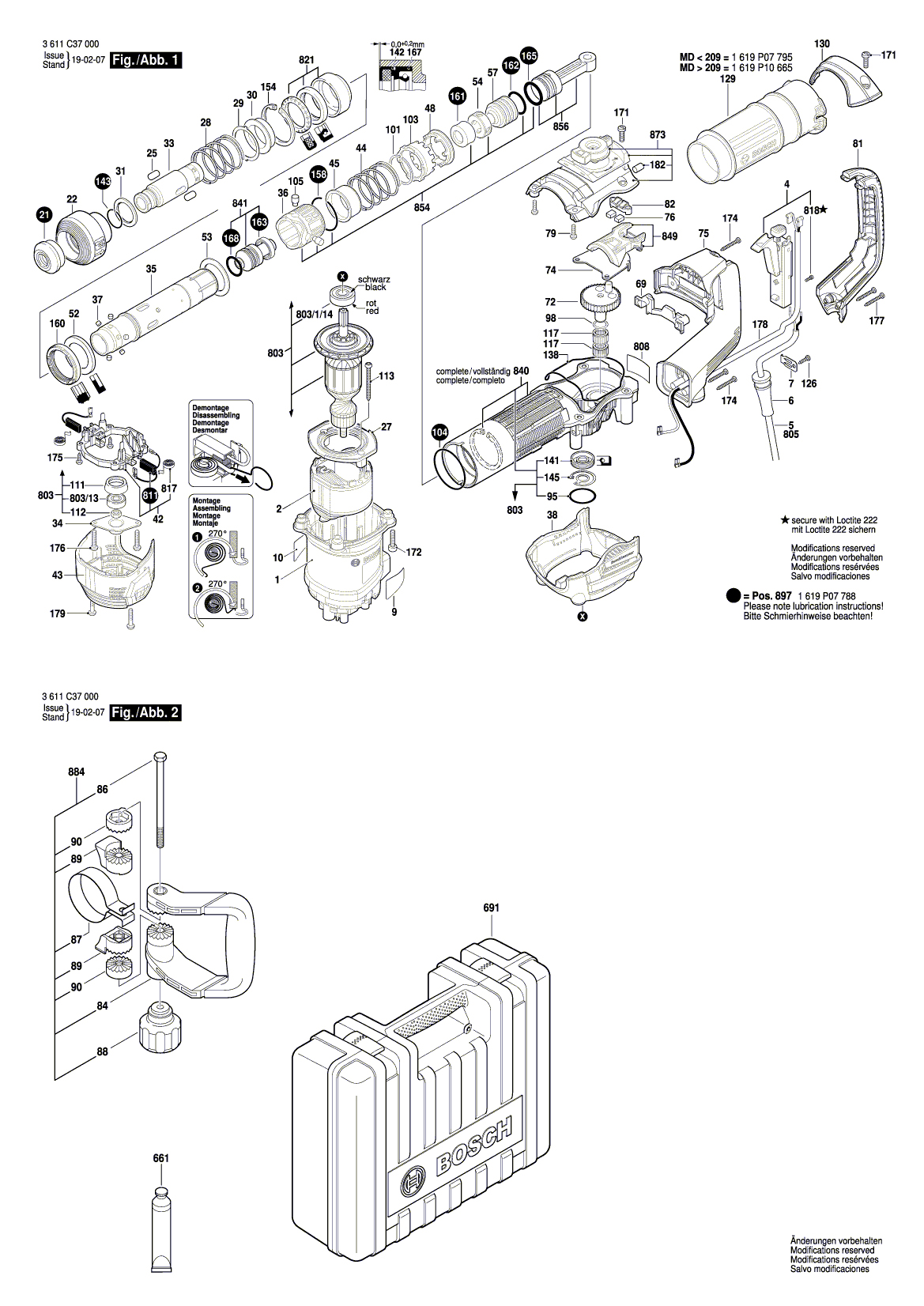 Схема на Відбійний молоток Bosch GSH 5 (3 611 C37 000)