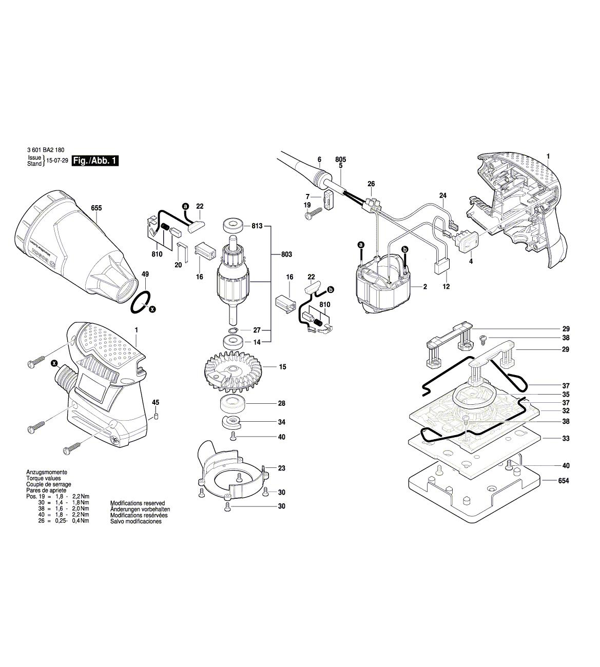 Схема на Шлифмашина Bosch GSS 1400 A (3 601 BA2 140)