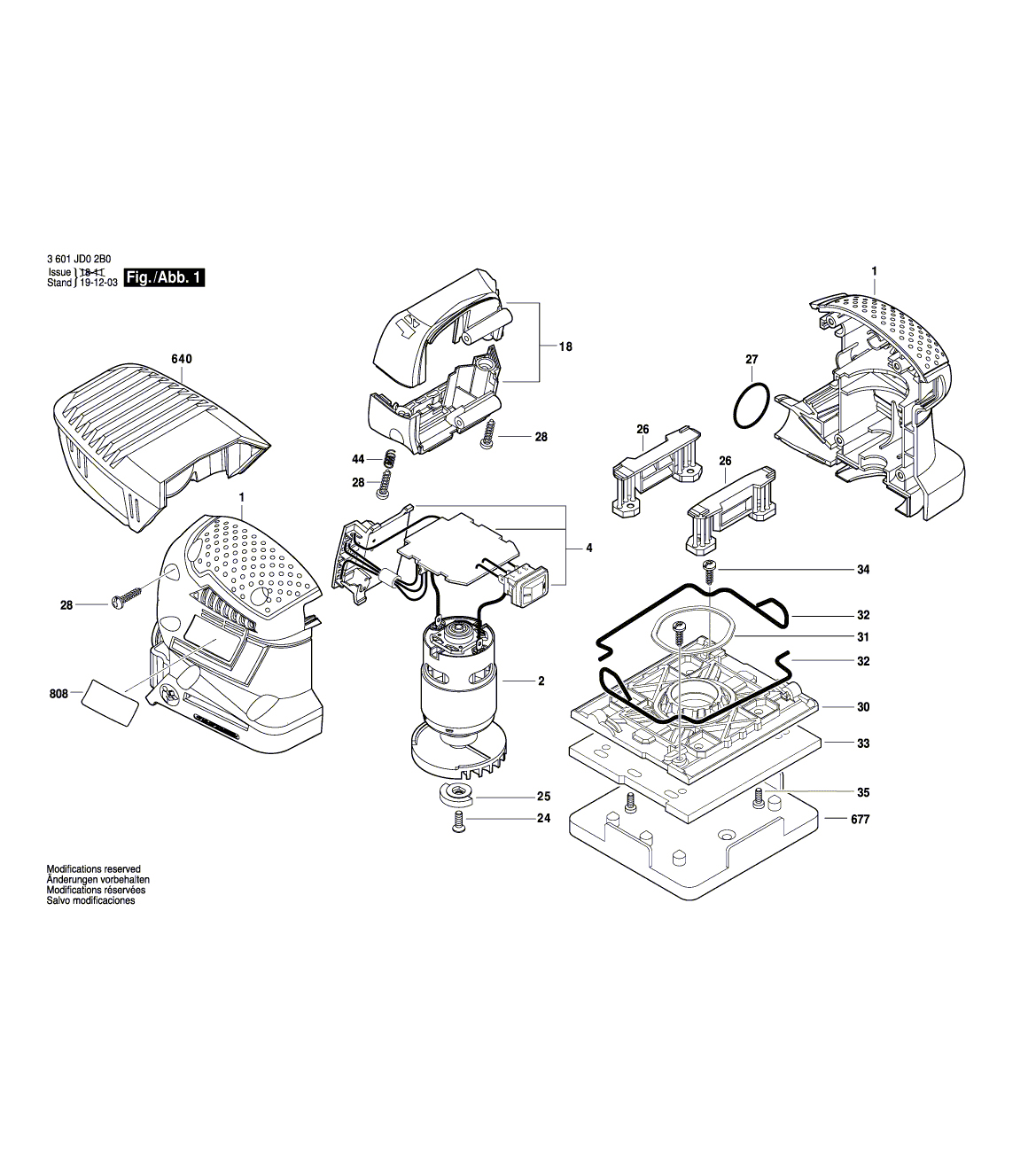 Схема на Шлифмашина Bosch GSS 18 V-LI (3 601 JD0 240)