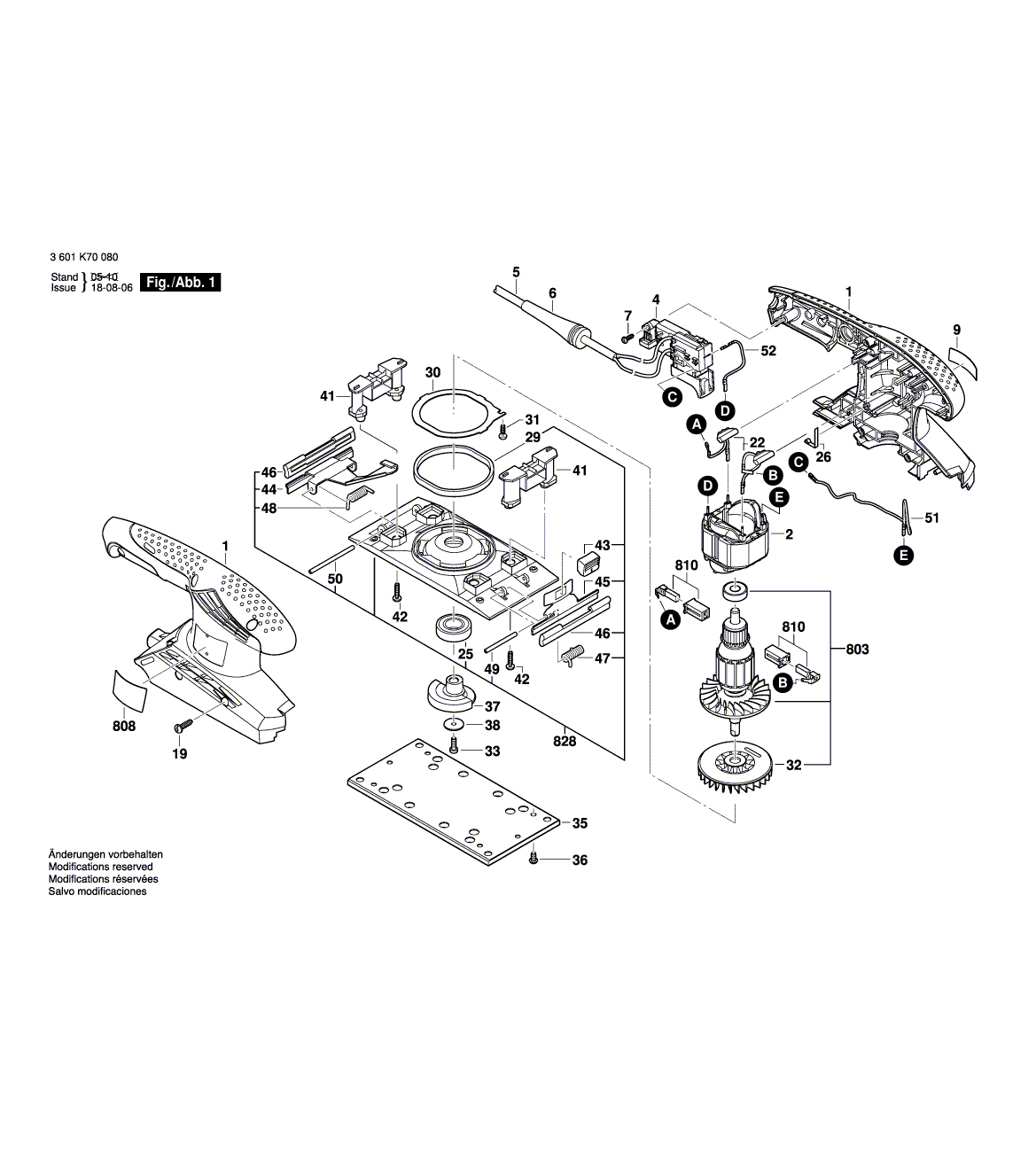 Схема на Шлифмашина Bosch GSS 230 (3 601 K70 080)