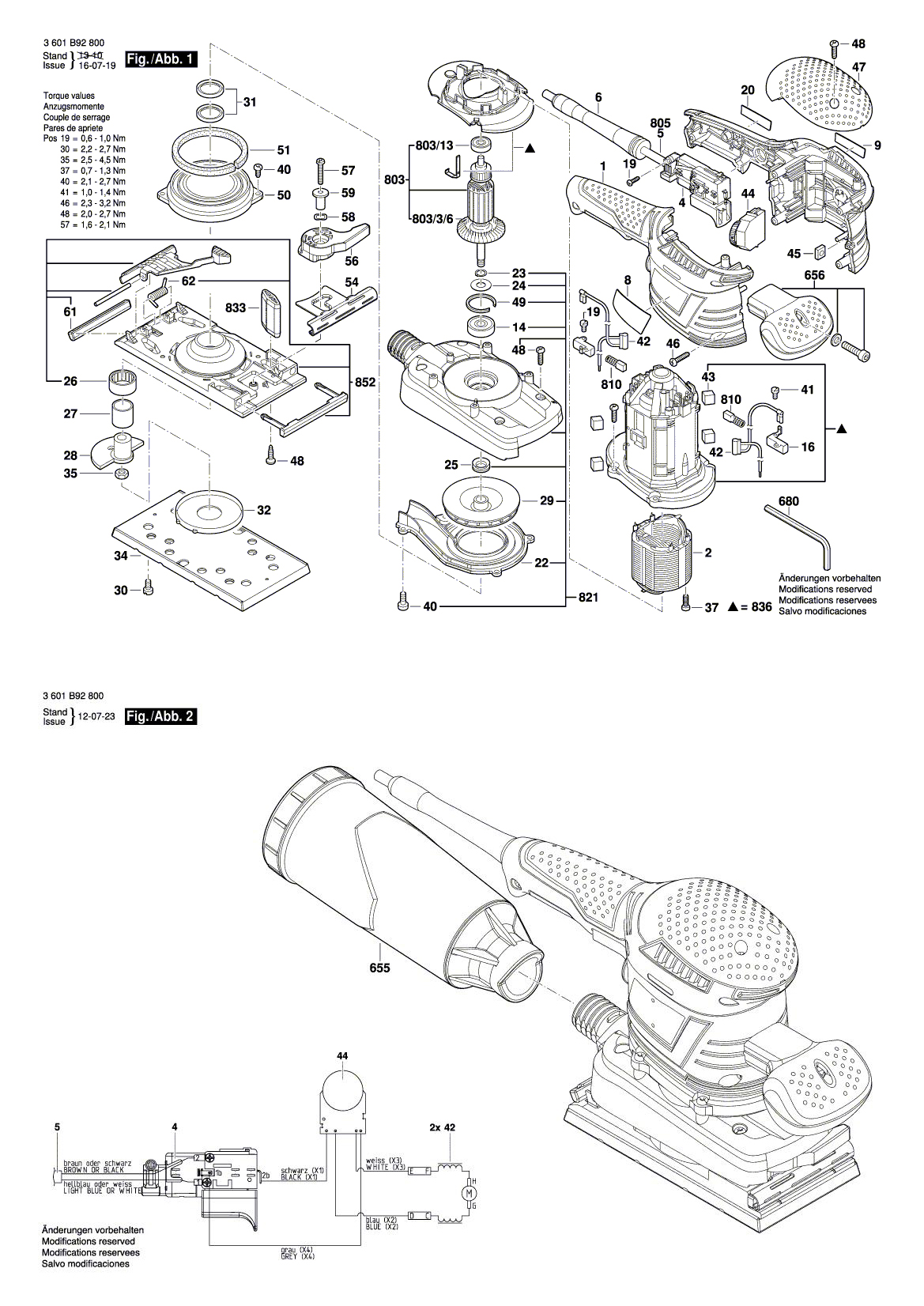 Схема на Шліфмашина Bosch GSS 230 AVE (3 601 B92 800)