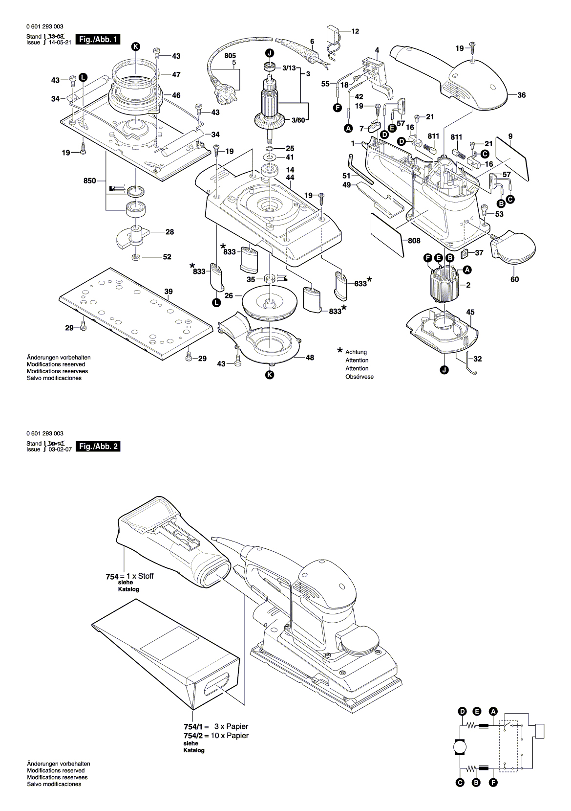 Схема на Шлифмашина Bosch GSS 280 A (0 601 293 003)