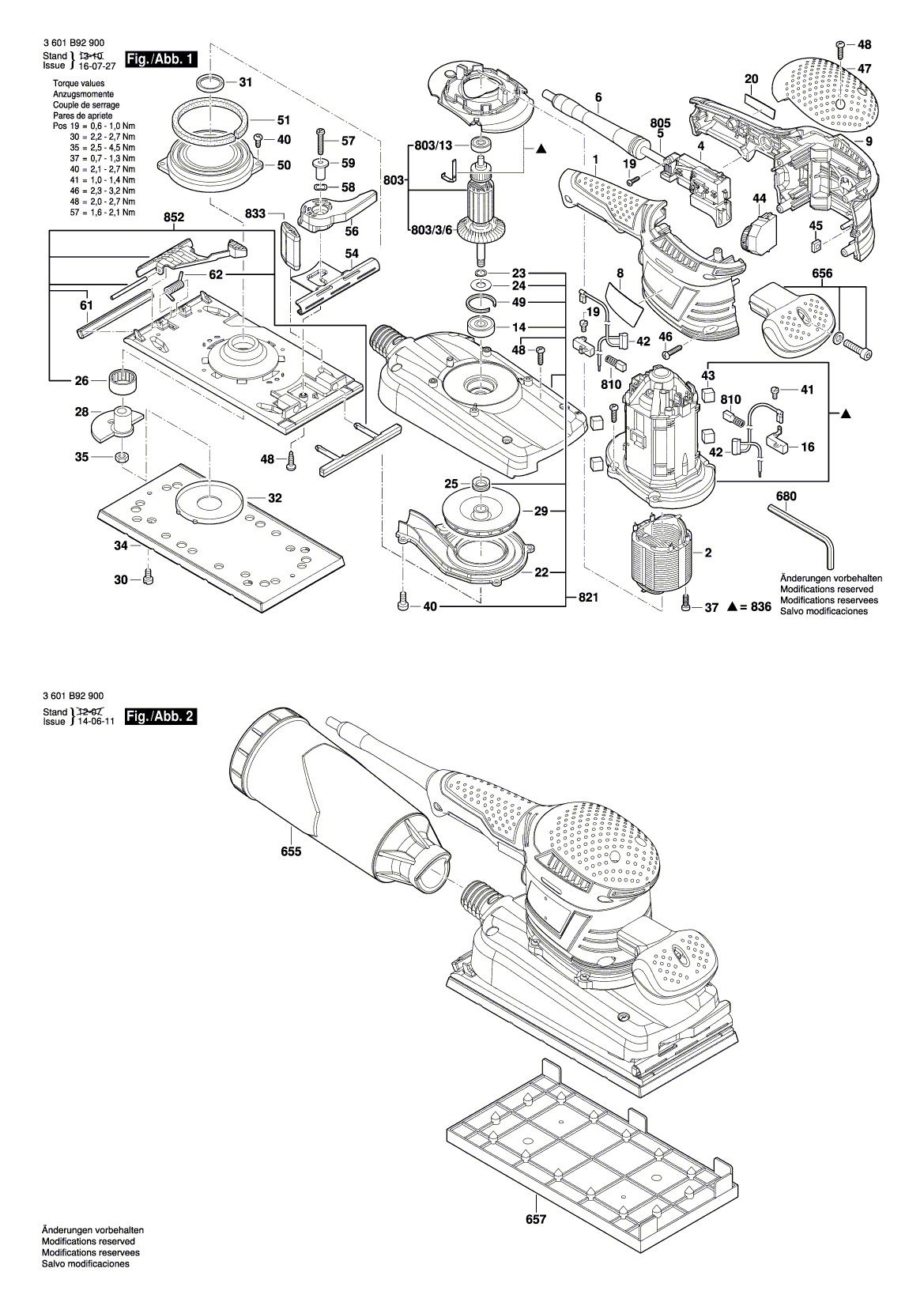 Схема на Шлифмашина Bosch GSS 280 AVE (3 601 B92 900)