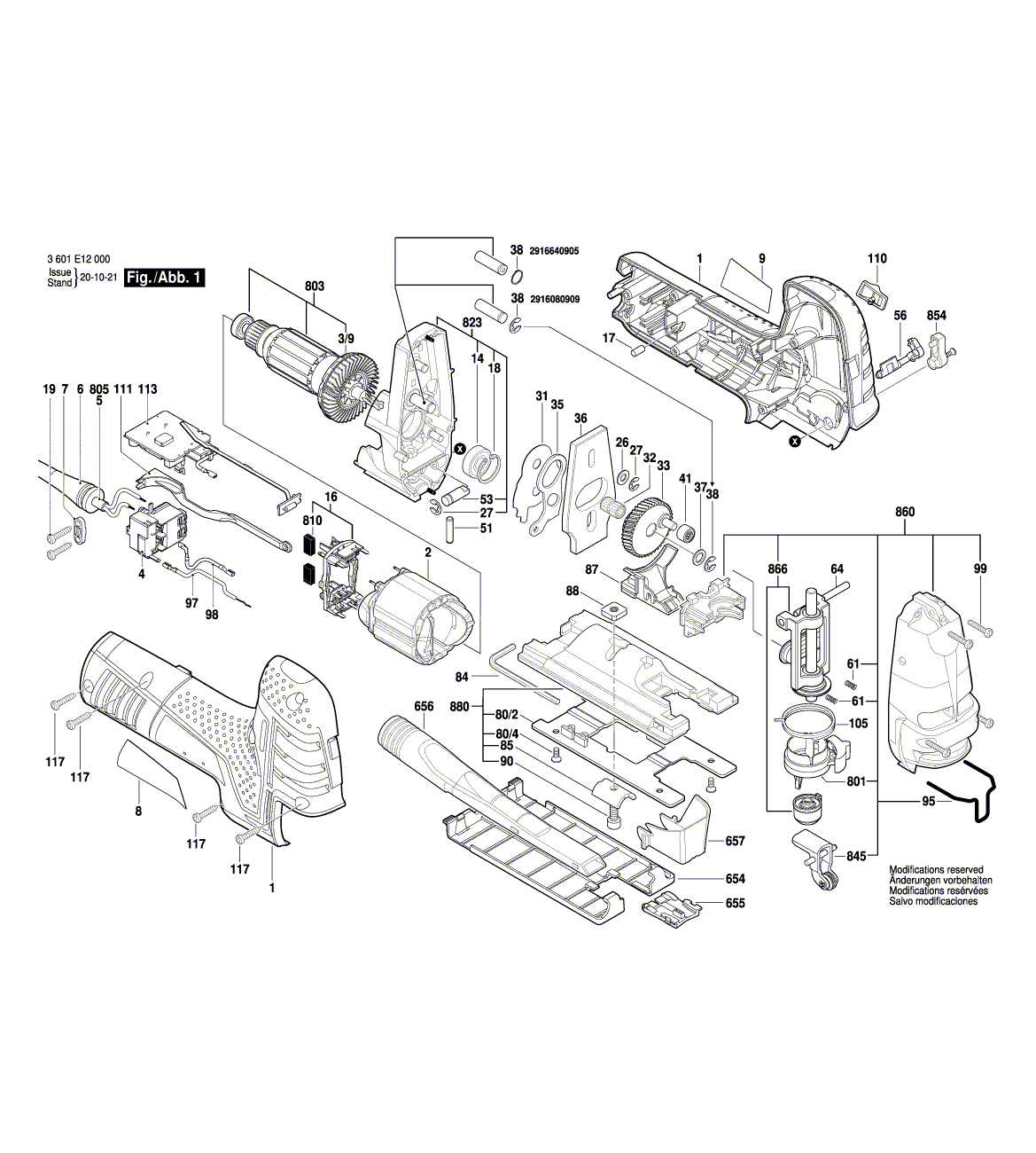 Схема на Лобзик Bosch GST 150 CE (3 601 E12 000)