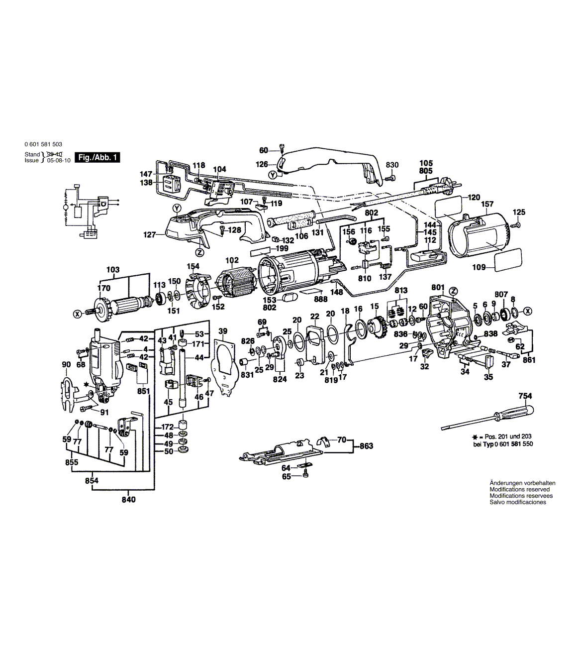 Схема на Лобзик Bosch GST 60 PBE (0 601 581 503)