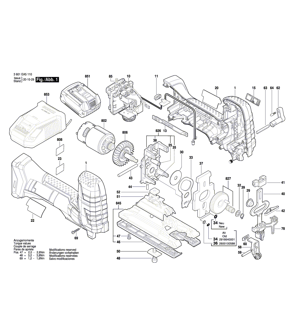 Схема на Лобзик Bosch GST18V-47 N (3 601 EA5 110)