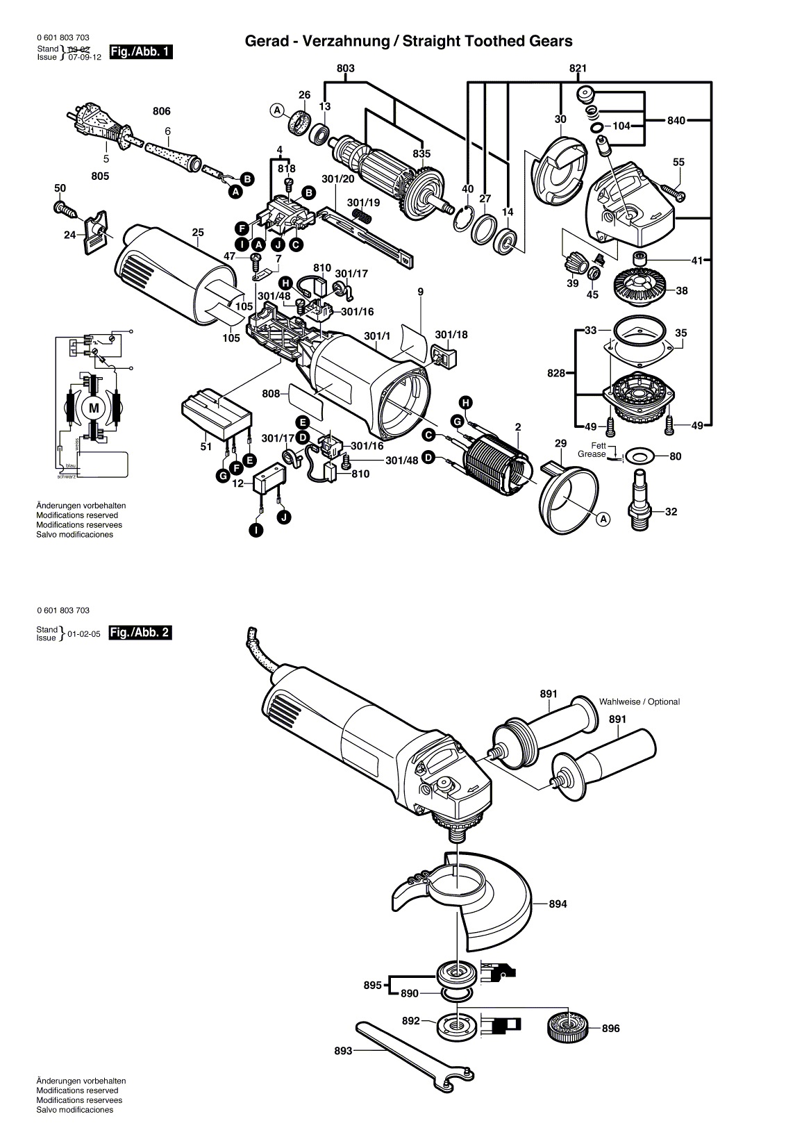 Схема на Угловая шлифмашина Bosch GWS 10-125 CE (0 601 803 773)