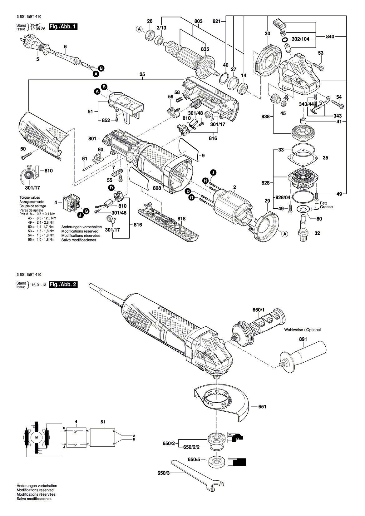 Схема на Угловая шлифмашина Bosch GWS 10-45 P (3 601 G9T 410)