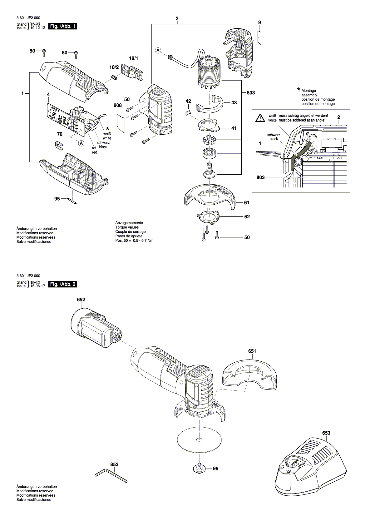 Схема на Угловая шлифмашина Bosch GWS 10,8 V-EC (3 601 JF2 000)