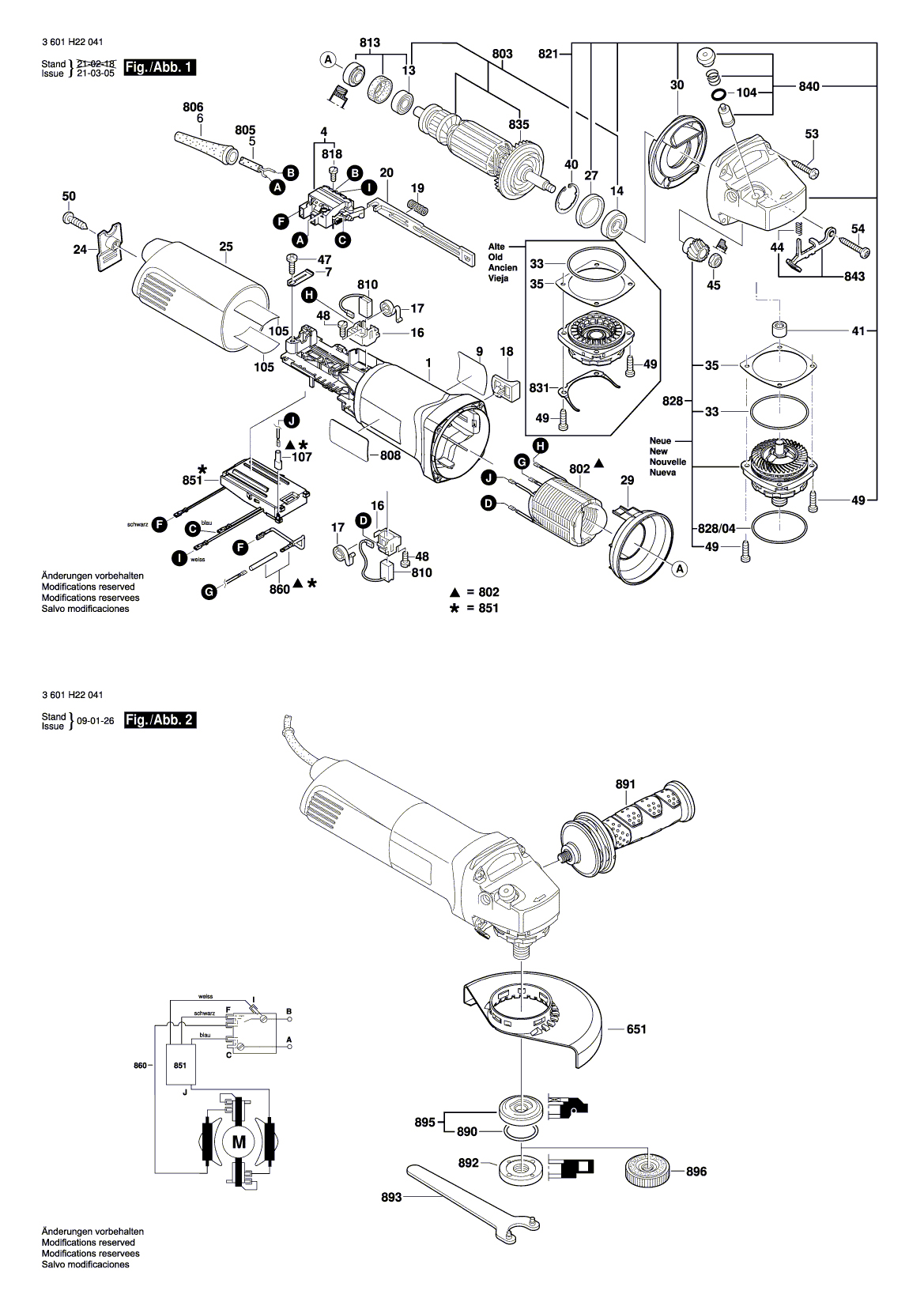 Схема на Кутова шліфмашина Bosch GWS 1200 C (3 601 H22 041)