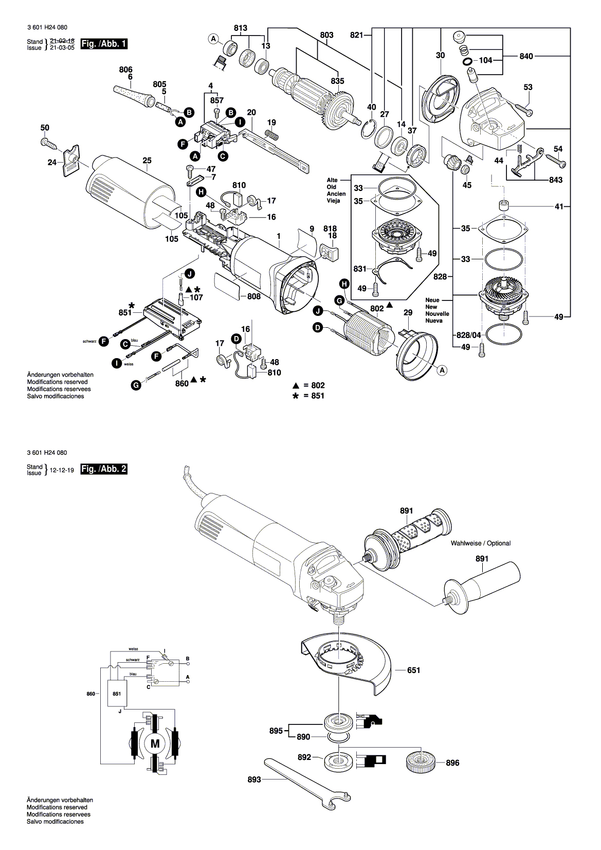 Схема на Кутова шліфмашина Bosch GWS 14-125 (3 601 H24 2F2)