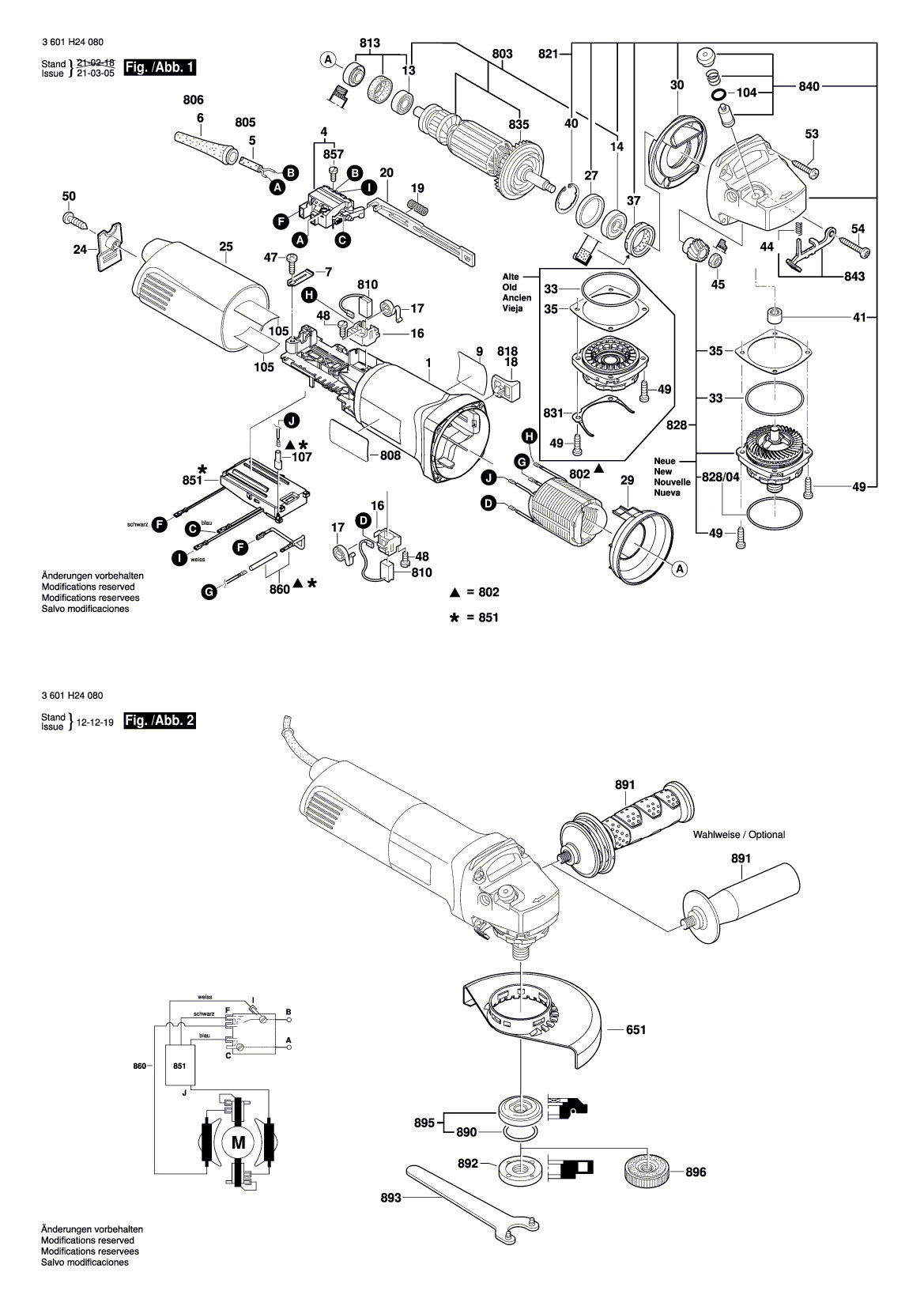 Схема на Угловая шлифмашина Bosch GWS 14-125 (3 601 H24 2F2)