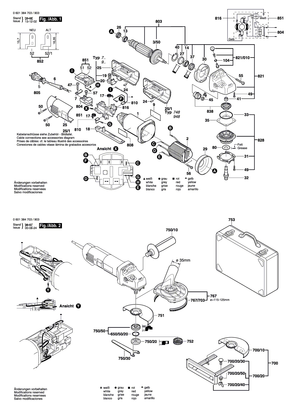 Схема на Угловая шлифмашина Bosch GWS 14-125 C (0 601 384 742)