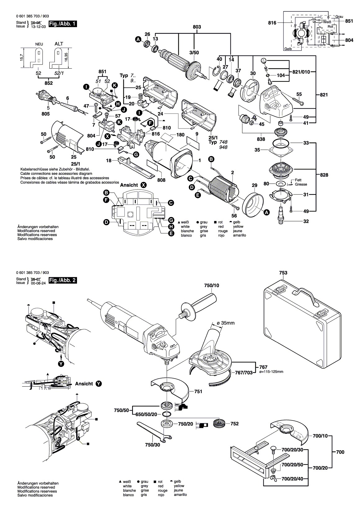 Схема на Угловая шлифмашина Bosch GWS 14-125 CE (0 601 385 703)