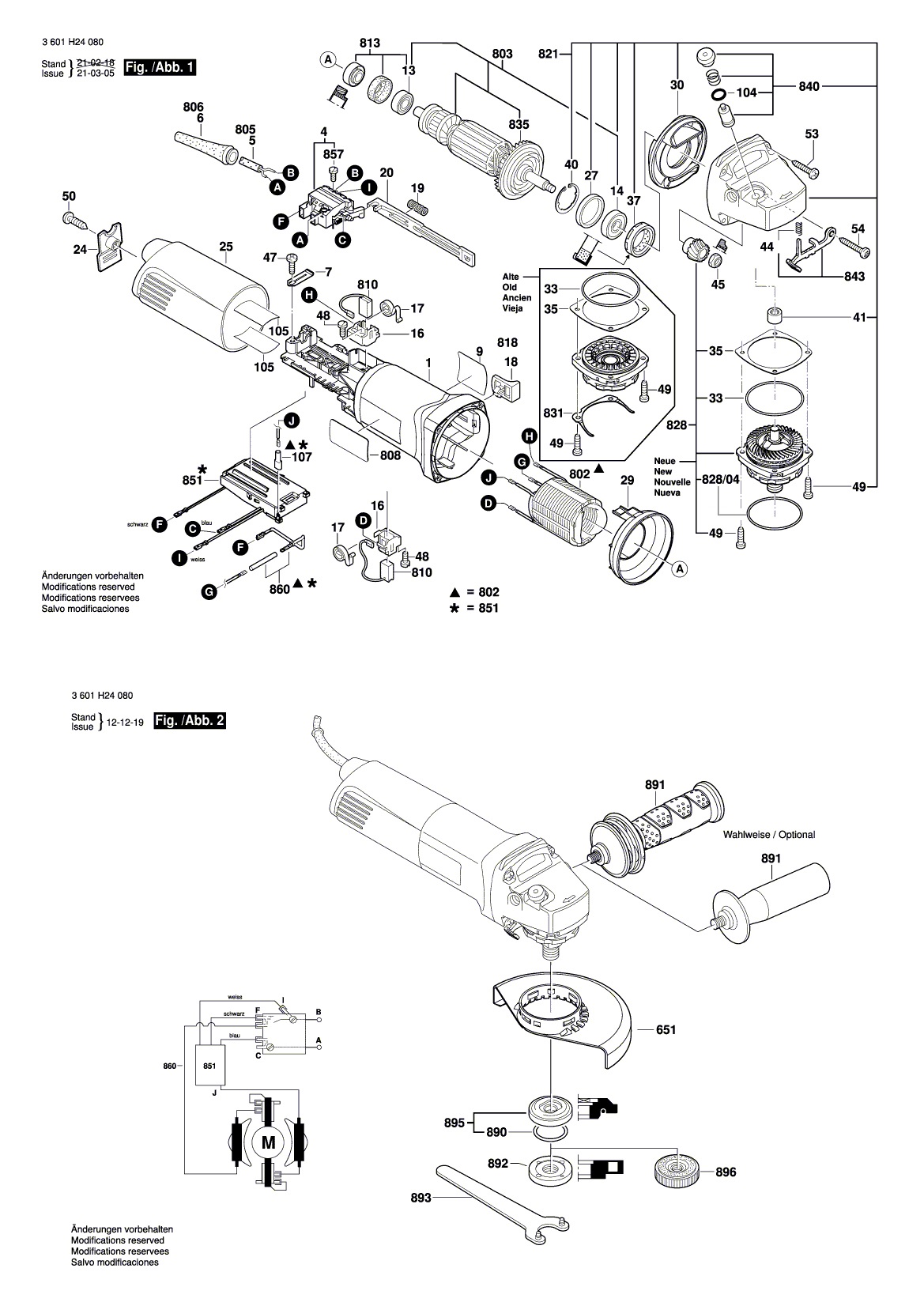 Схема на Угловая шлифмашина Bosch GWS 1400 C (3 601 H24 241)