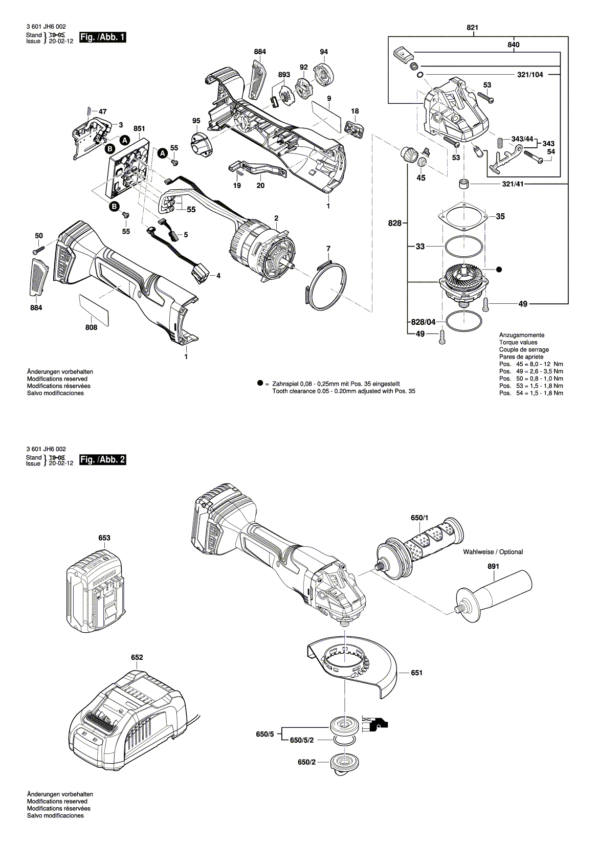 Схема на Угловая шлифмашина Bosch GWS 18V-15 C (3 601 JH6 002)