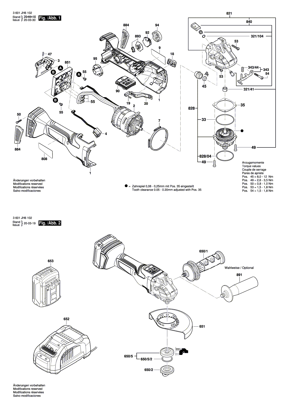 Схема на Кутова шліфувальна машина Bosch GWS 18V-15 SC (3 601 JH6 102)