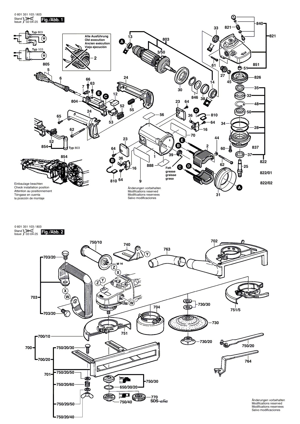 Схема на Угловая шлифмашина Bosch GWS 19-180 (0 601 351 103)