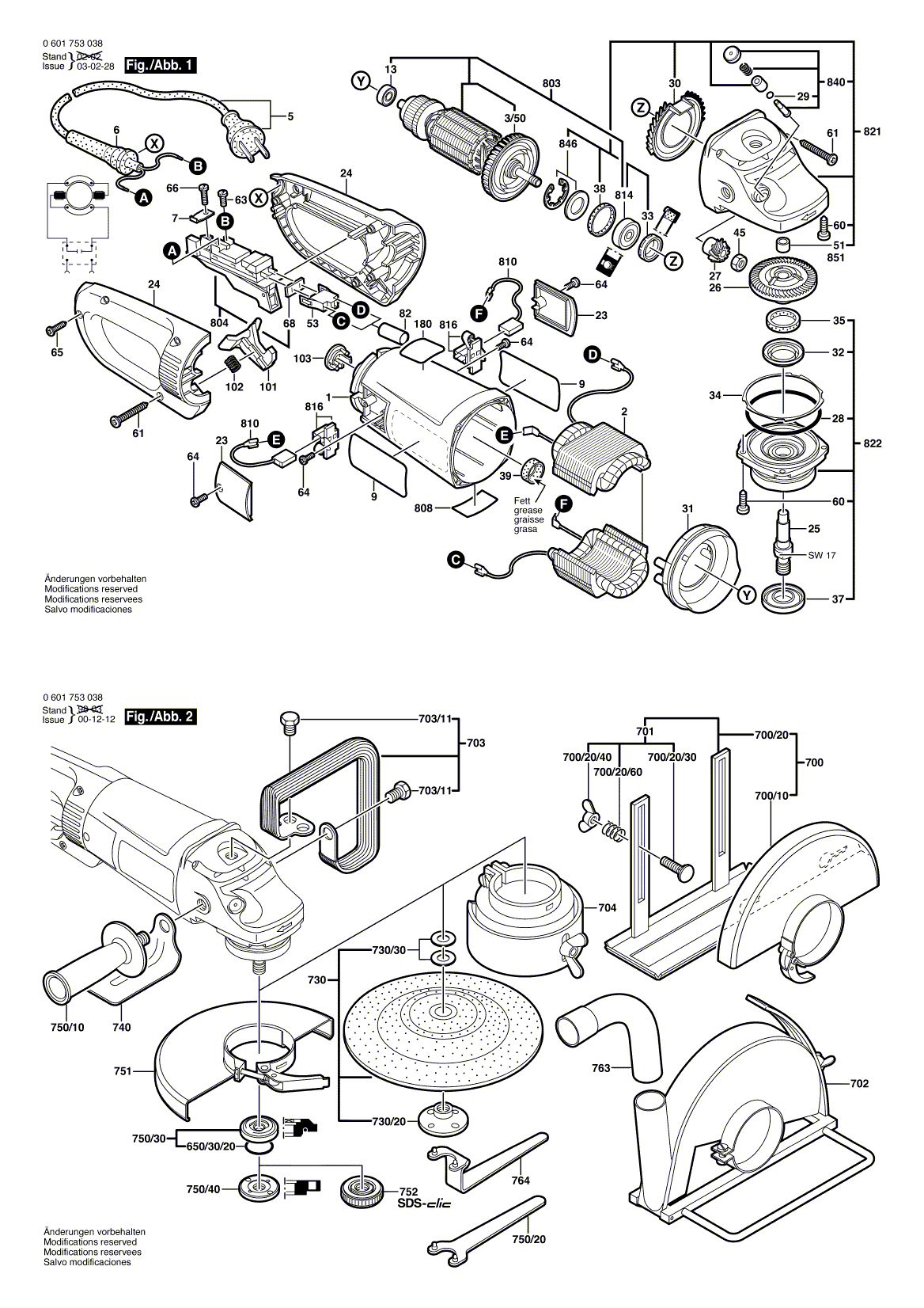 Схема на Угловая шлифмашина Bosch GWS 20 (0 601 753 038)
