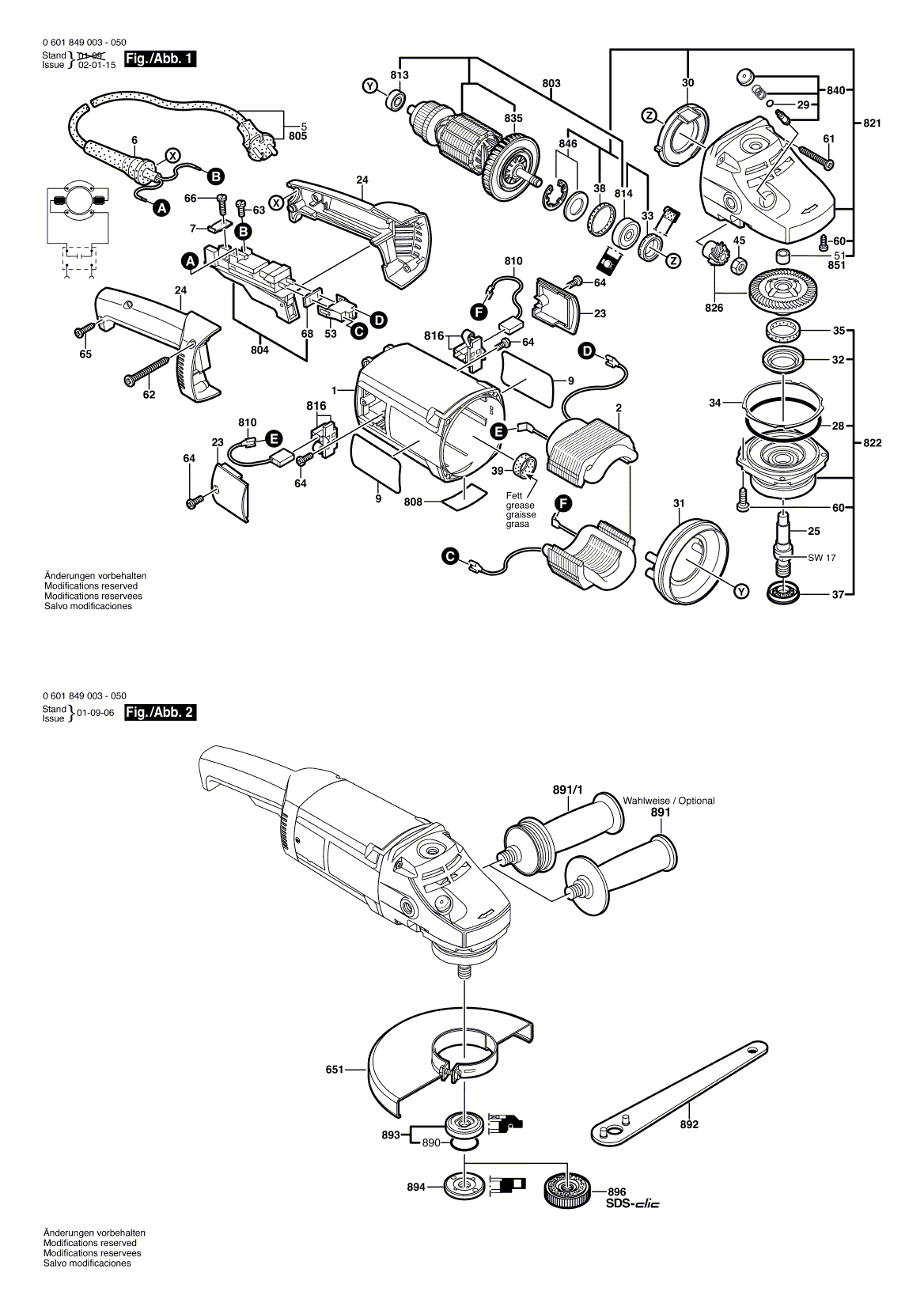 Схема на Угловая шлифмашина Bosch GWS 20-180 H (0 601 849 003)