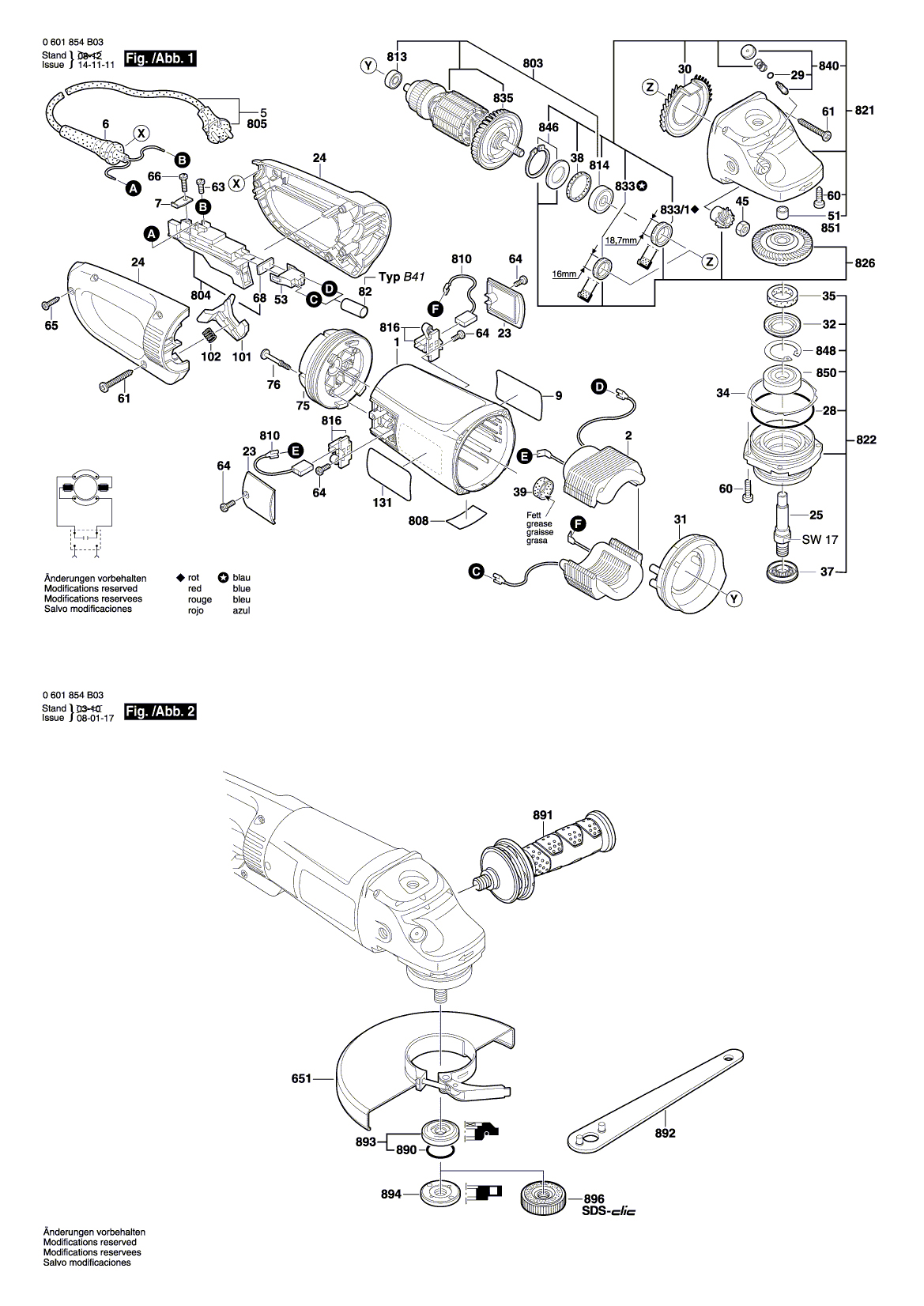 Схема на Угловая шлифмашина Bosch GWS 24-180 BV (0 601 853 B65)