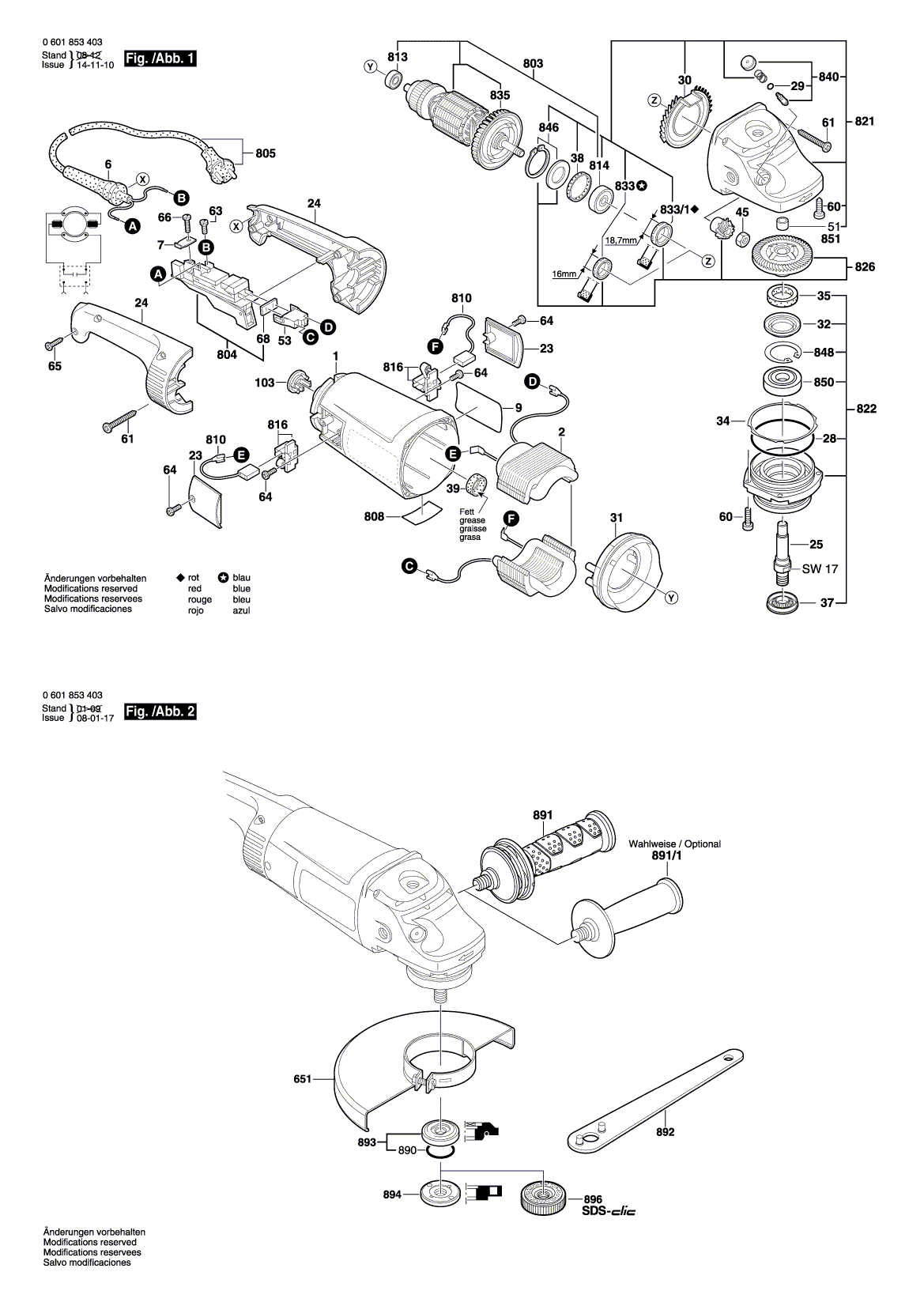 Схема на Кутова шліфмашина Bosch GWS 24-180 H (0 601 853 403)