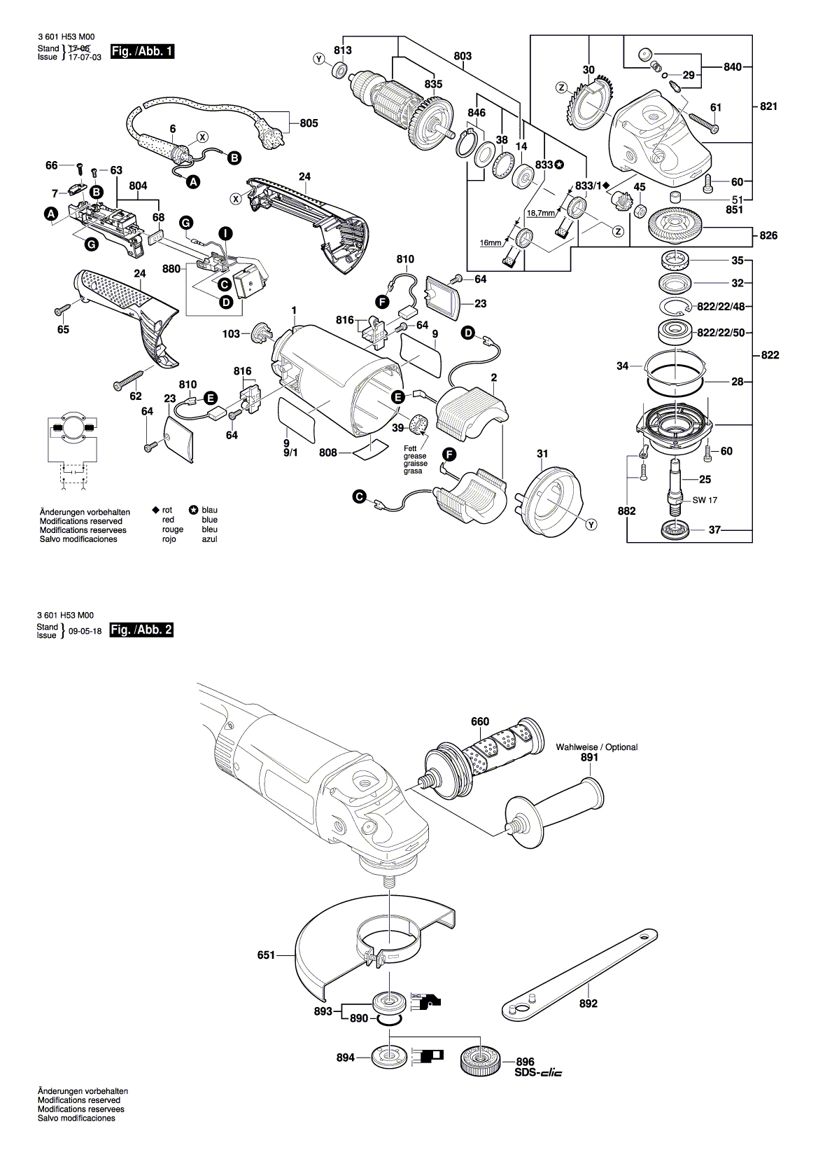 Схема на Угловая шлифмашина Bosch GWS 24-180 JH (3 601 H53 M00)