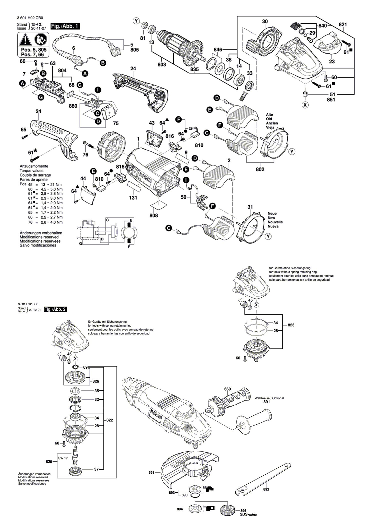 Схема на Угловая шлифмашина Bosch GWS 24-180 LVI (3 601 H92 CB0)