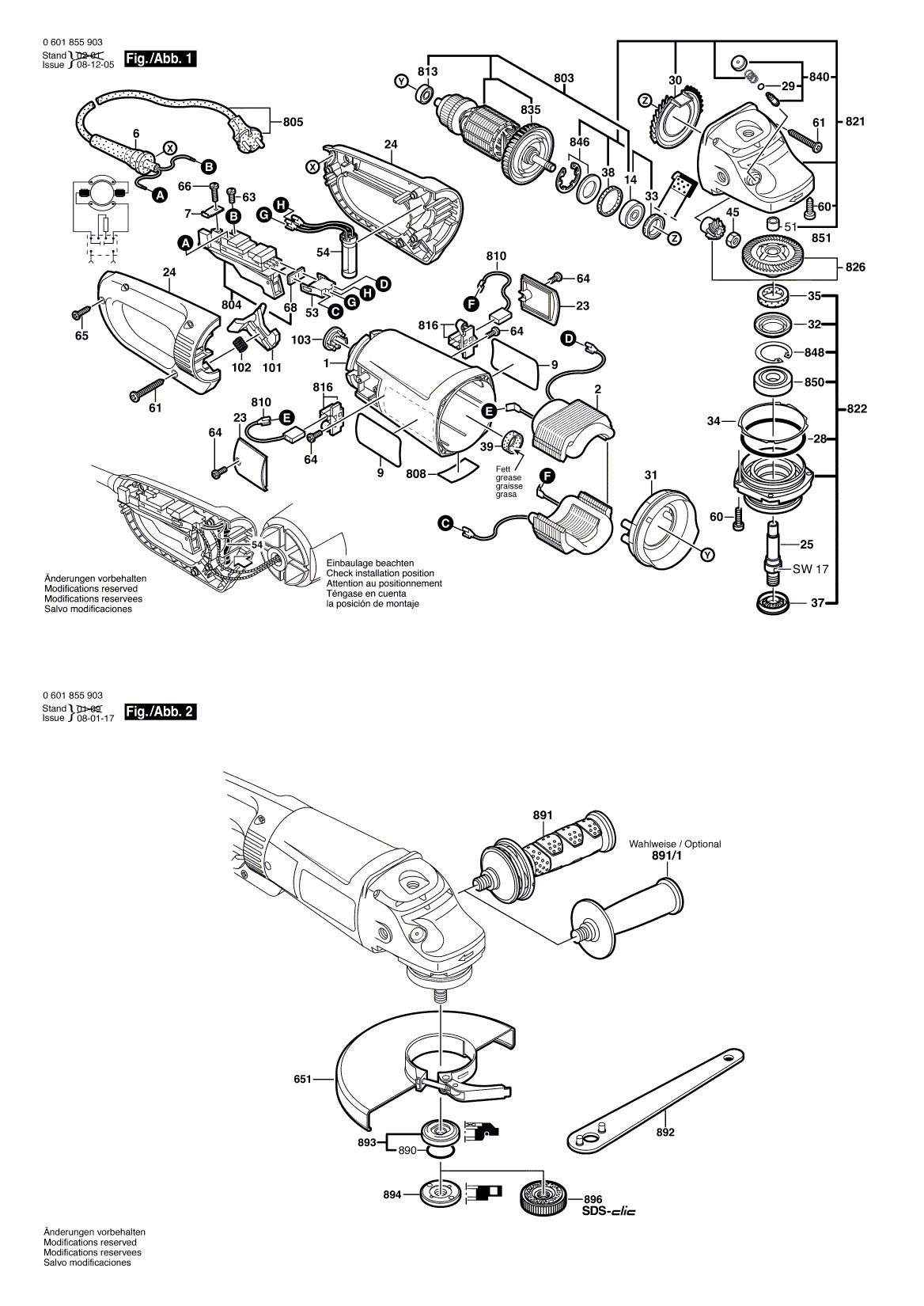 Схема на Угловая шлифмашина Bosch GWS 26-180 JB (0 601 855 903)