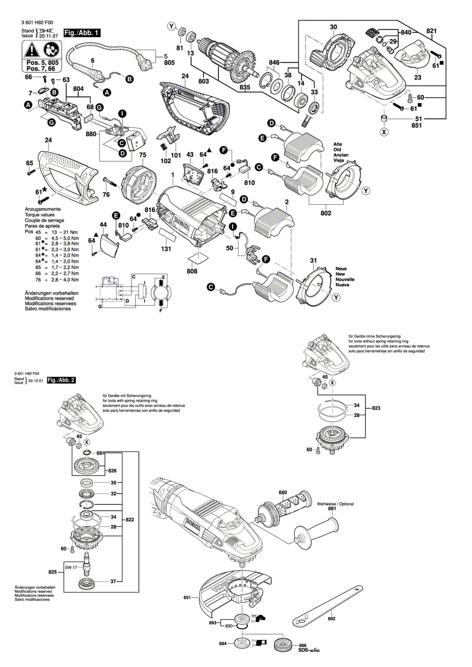 Схема на Кутова шліфмашина Bosch GWS 26-180 LVI (3 601 H94 F00)