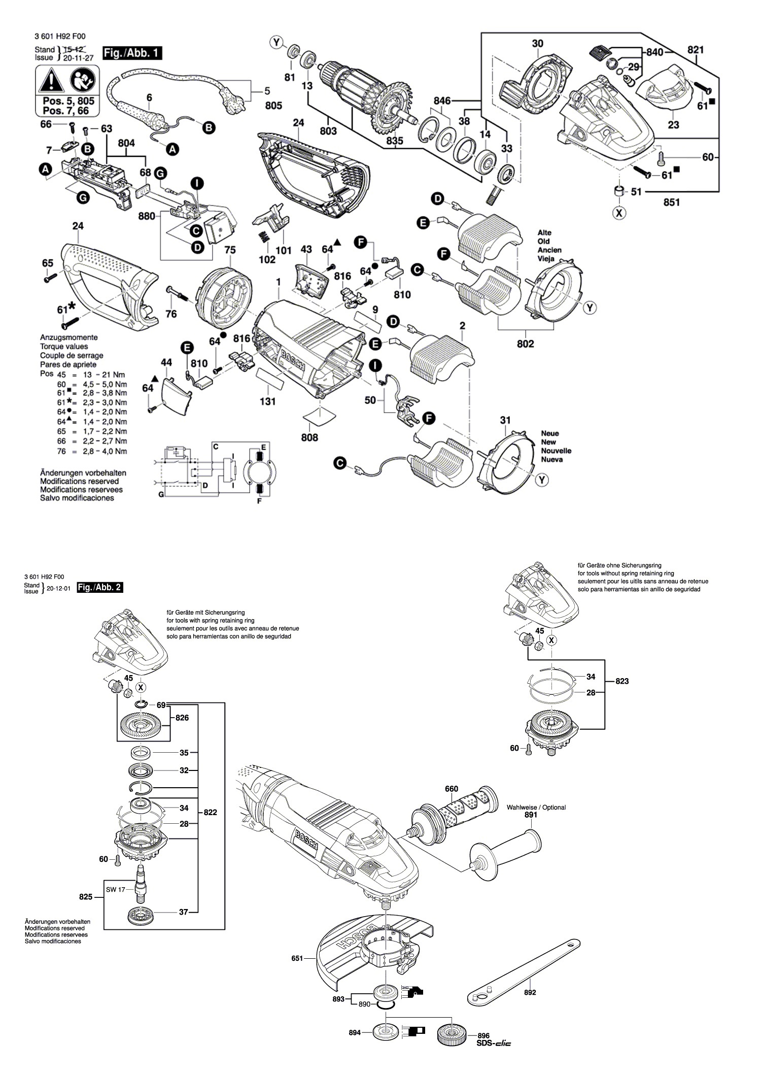 Схема на Кутова шліфмашина Bosch GWS 26-230 LVI (3 601 H95 F00)
