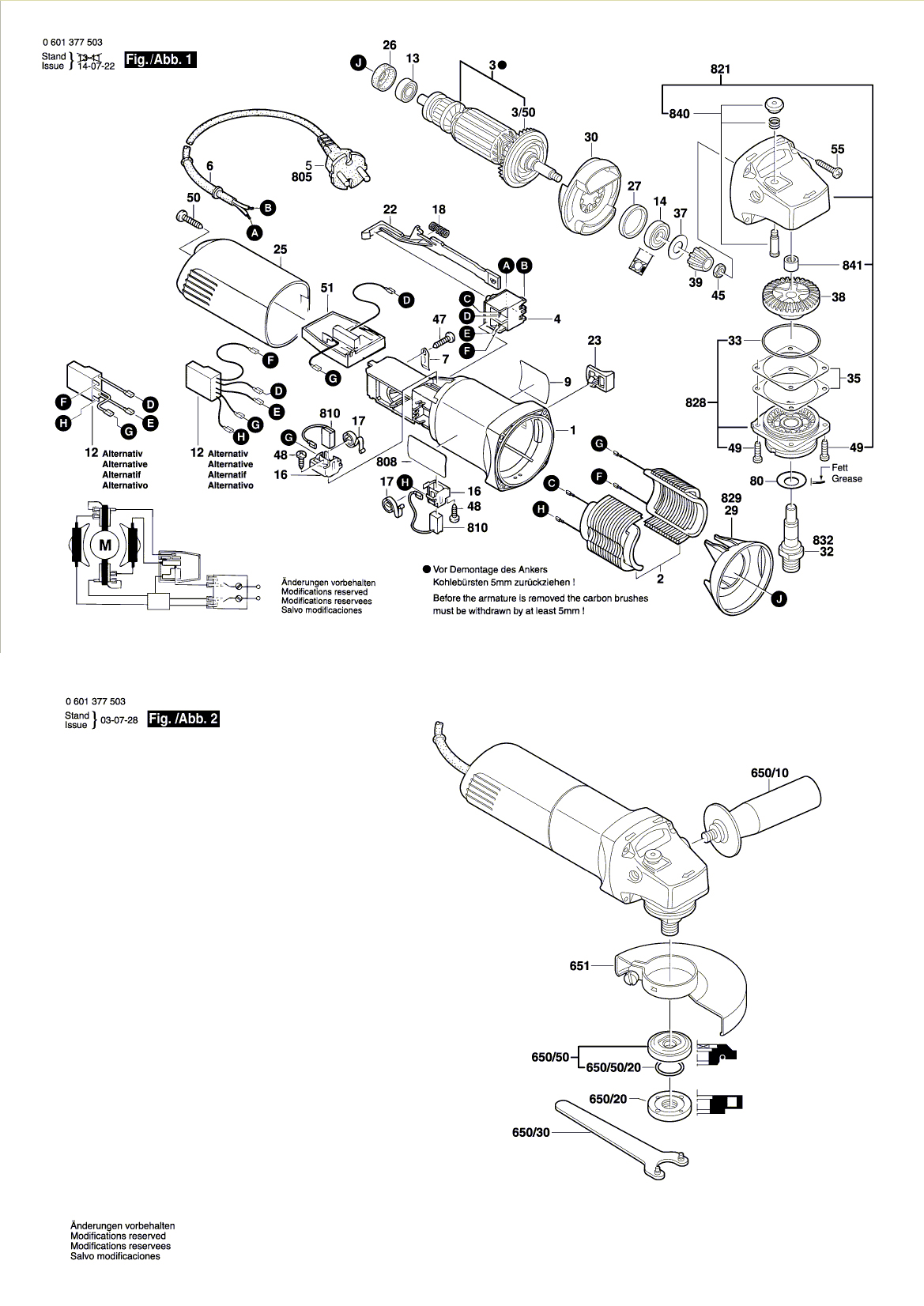 Схема на Кутова шліфмашина Bosch GWS 780 C (0 601 377 560)
