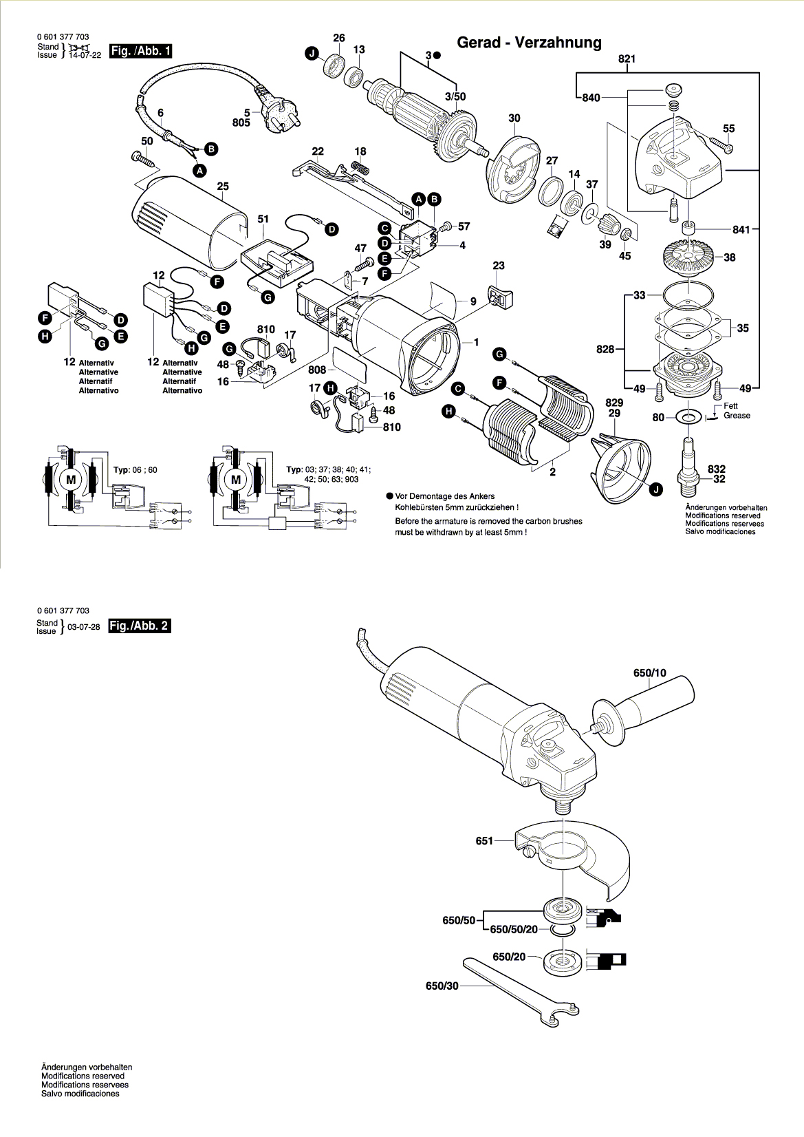 Схема на Угловая шлифмашина Bosch GWS 8-125 CE (0 601 378 708)