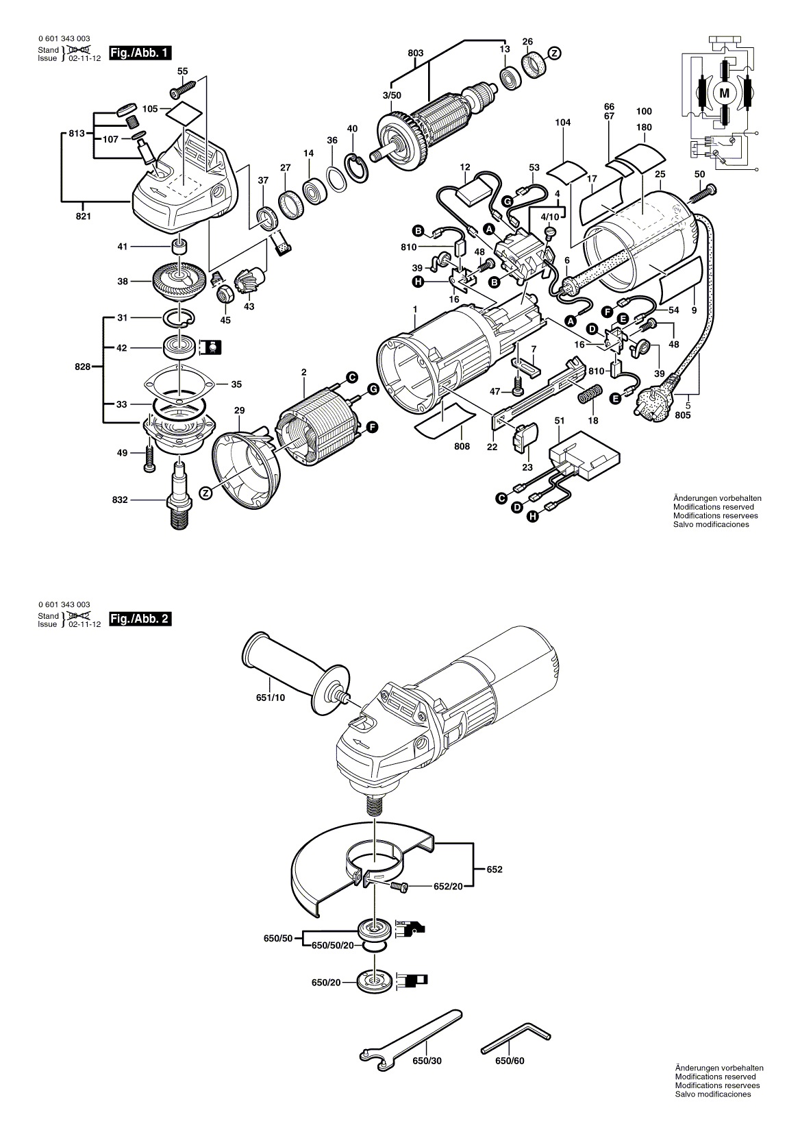 Схема на Кутова шліфмашина Bosch GWS 9-125 CS (0 601 343 003)