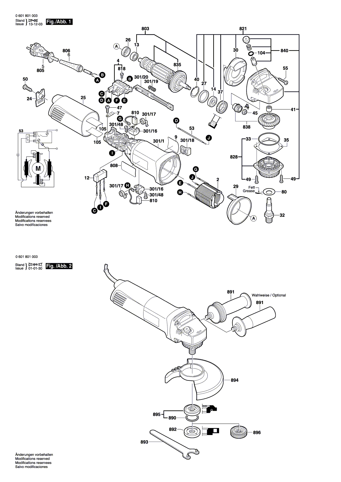 Схема на Угловая шлифмашина Bosch GWS 900 (0 601 801 070)