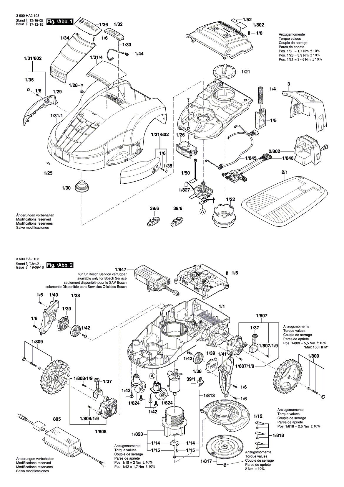 Схема на Газонокосилка Bosch Indego 850 (3 600 HA2 104)