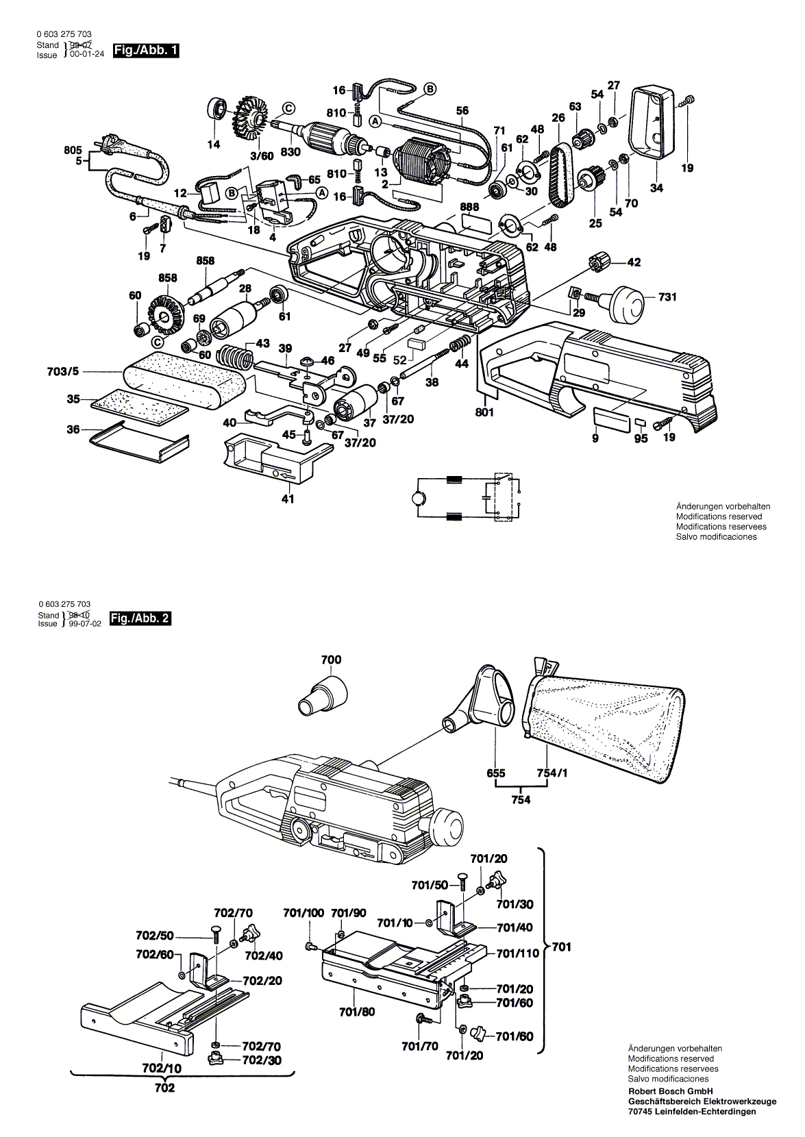 Схема на Шлифмашина Bosch PBS 60 E (0 603 275 703)