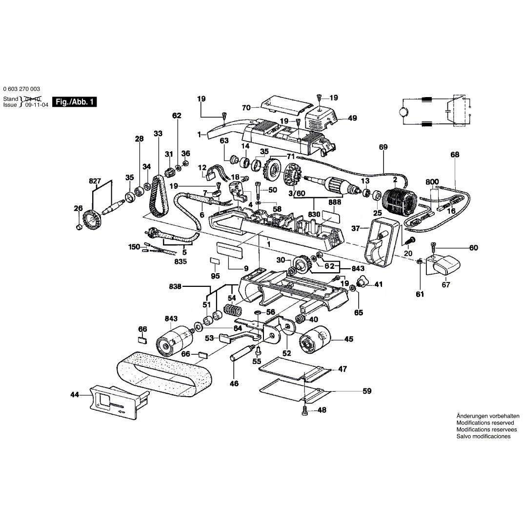 Схема на Шлифмашина Bosch PBS 75 (0 603 270 003)