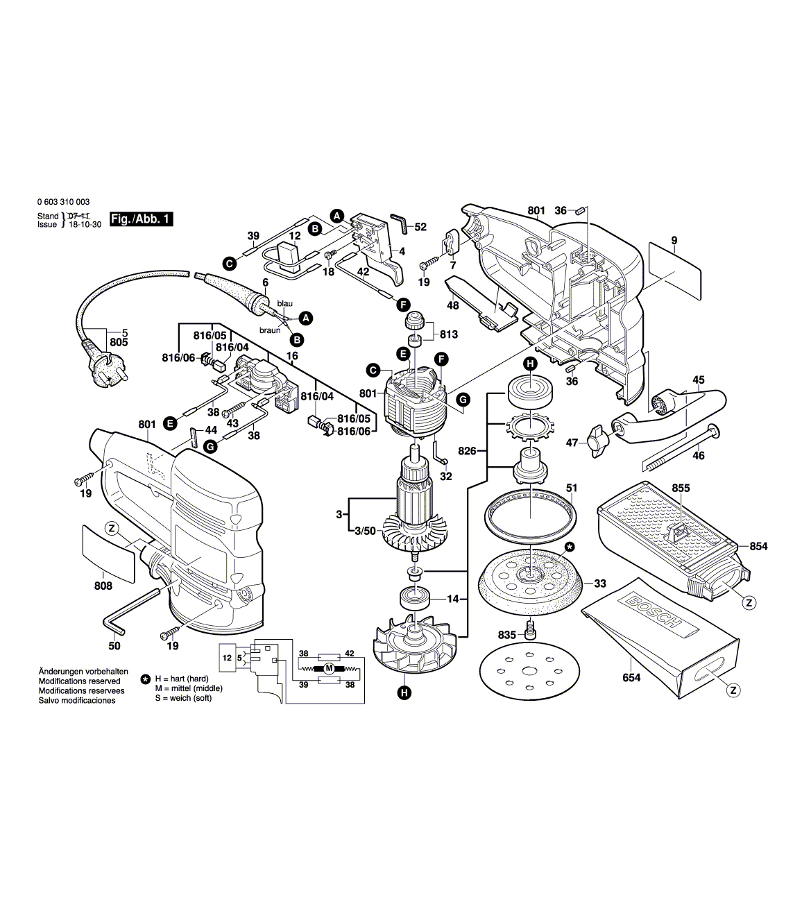 Схема на Шліфмашина Bosch PEX 12 A (0 603 310 003)