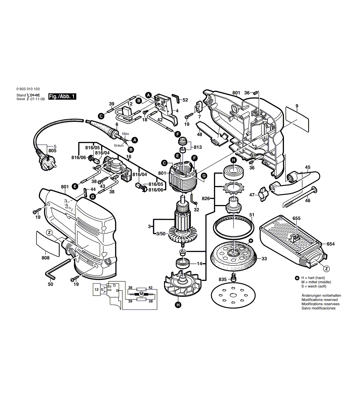 Схема на Шліфмашина Bosch PEX 400 A (0 603 310 103)