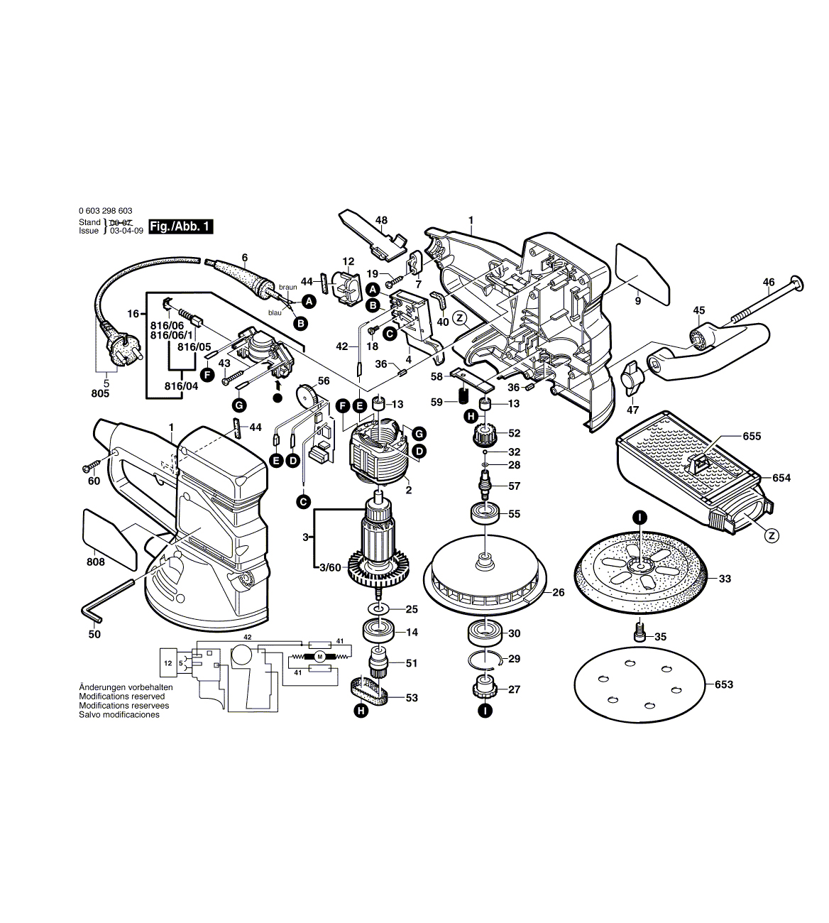 Схема на Шлифмашина Bosch PEX 420 AE (0 603 298 603)