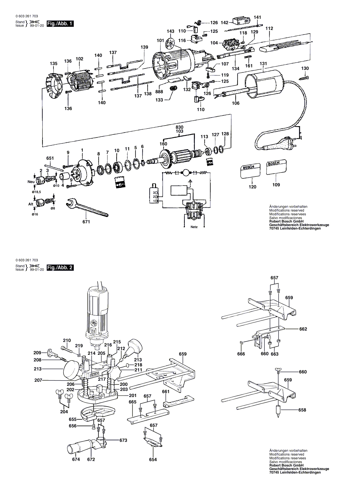 Схема на Фрезер Bosch POF 500 EA (0 603 261 703)