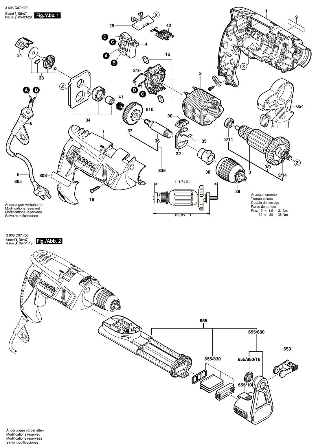 Схема на Дрель Bosch PSB 6000 RA (3603C97403)