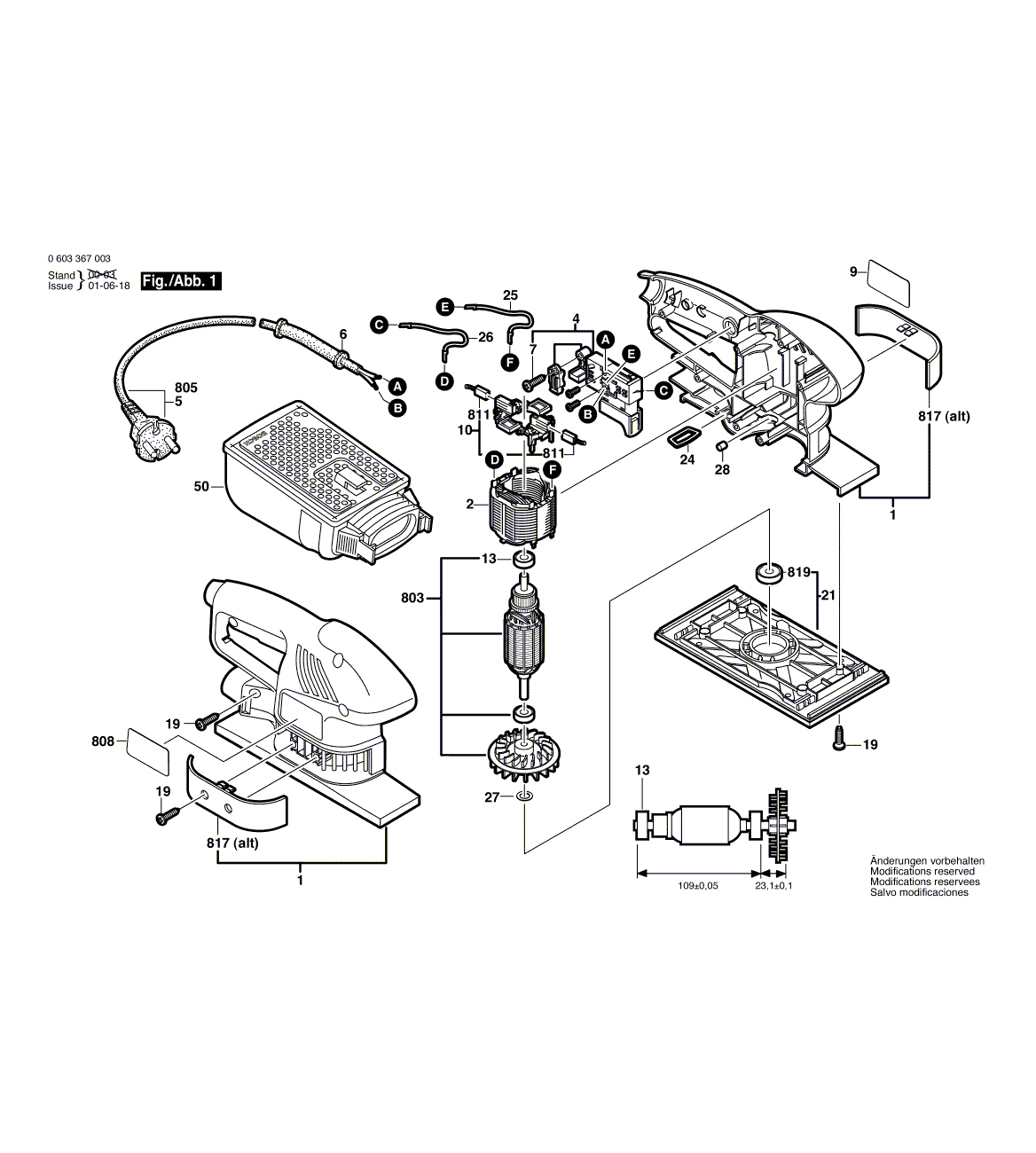 Схема на Шліфмашина Bosch PSS 150 A (0 603 367 103)