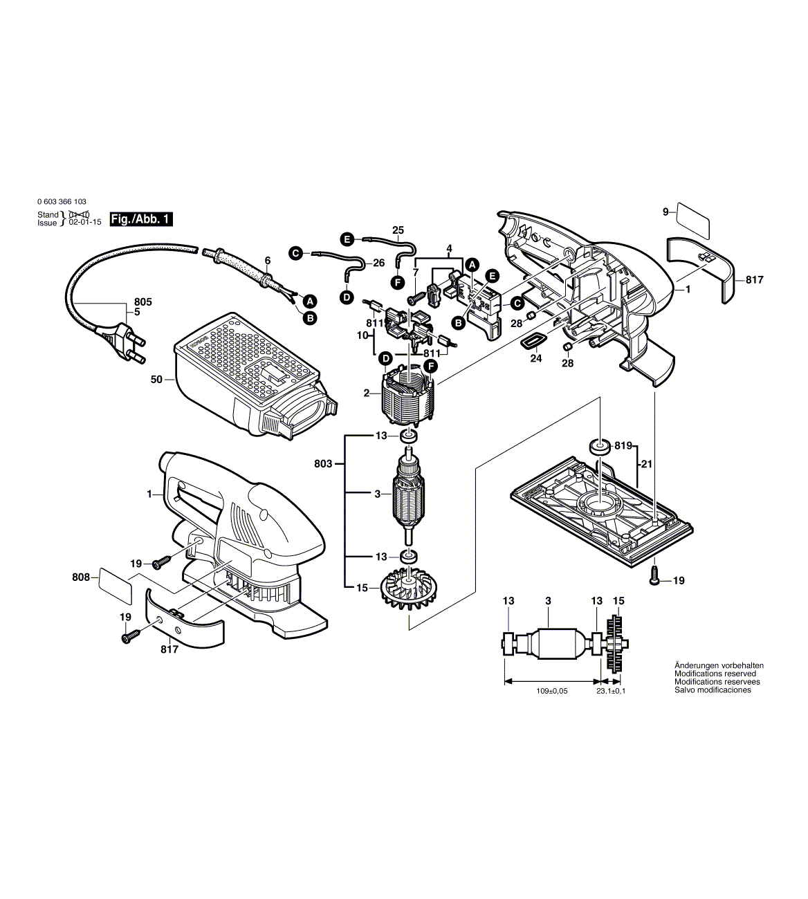Схема на Шлифмашина Bosch PSS 180 AC (0 603 366 103)