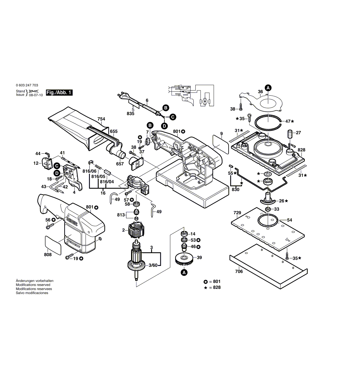 Схема на Шлифмашина Bosch PSS 23 AE (0 603 247 703)