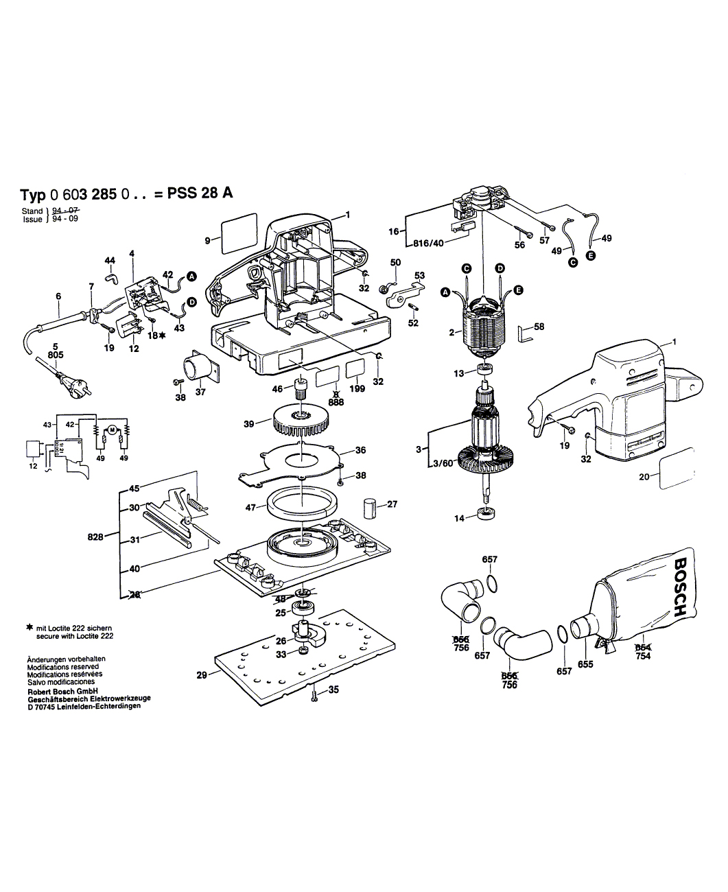 Схема на Шлифмашина Bosch PSS 28 A (0 603 285 003)
